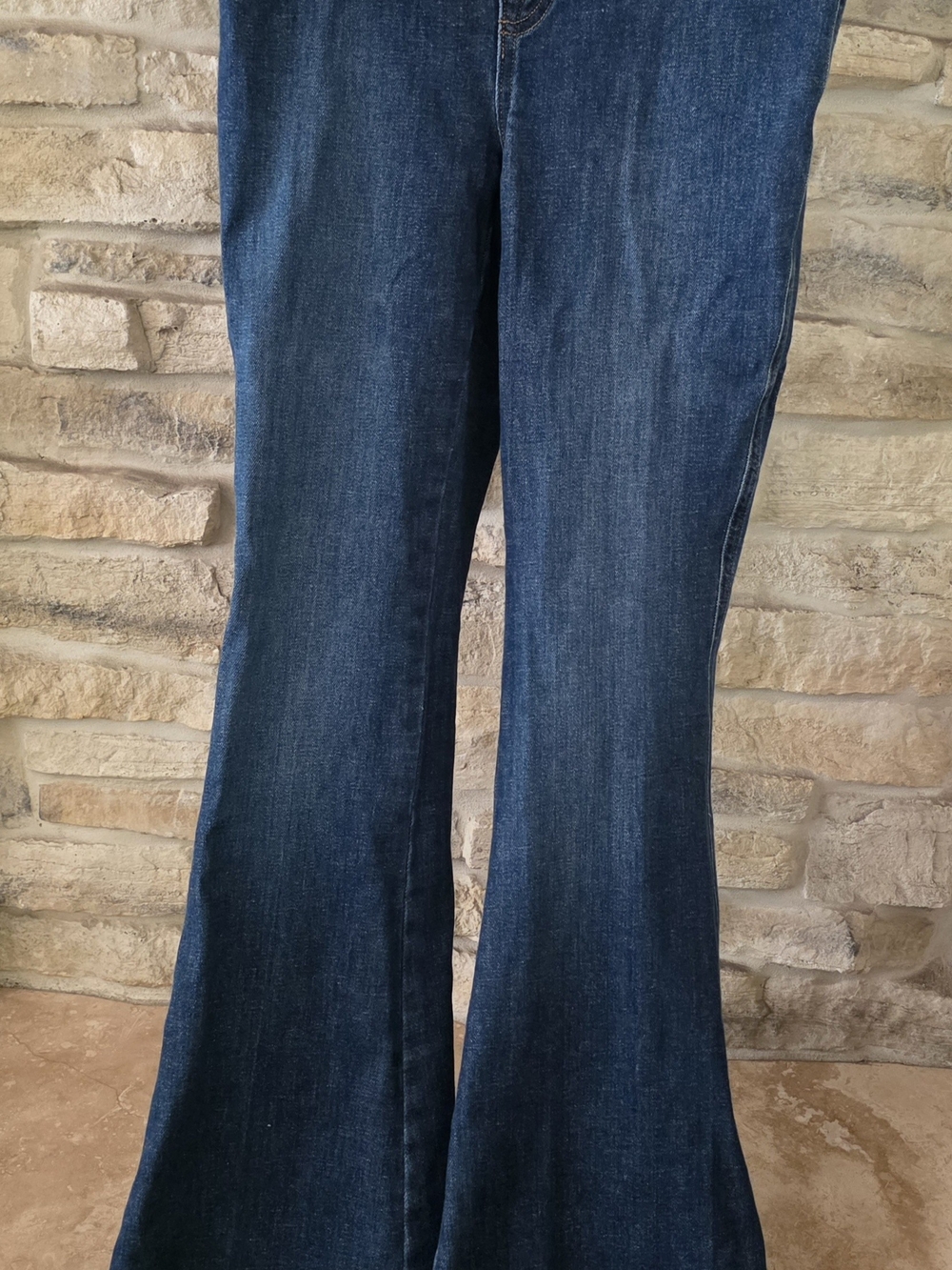SPANX Dark Blue Wide Leg Jeans